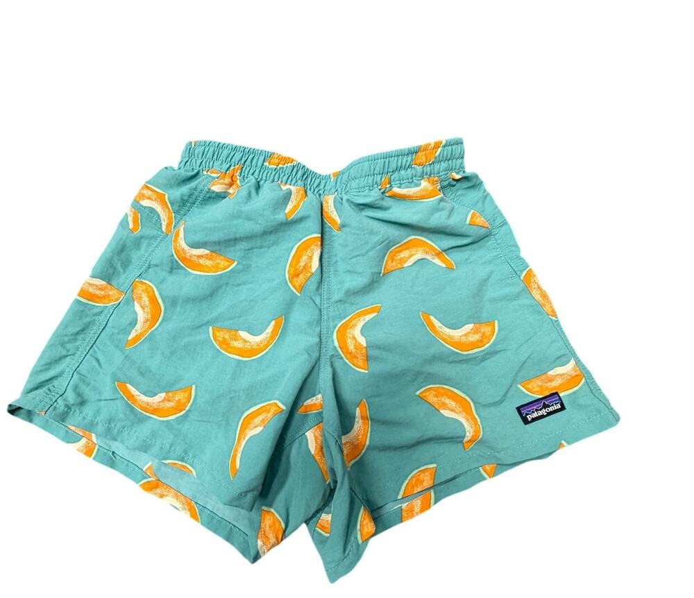 Patagonia Teal and Orange Active Pull On Shorts - Size XXS